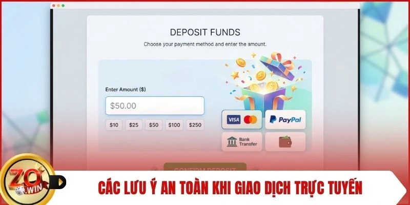 Các lưu ý an toàn khi giao dịch trực tuyến