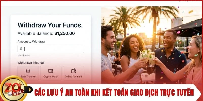 Các lưu ý an toàn khi kết toán giao dịch trực tuyến