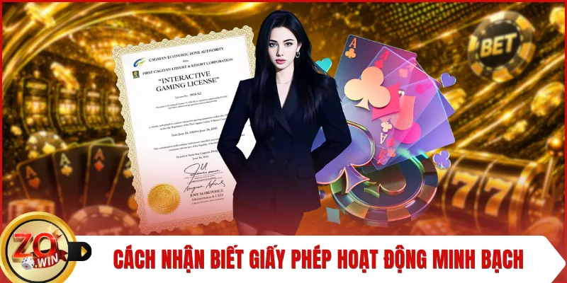 Cách nhận biết giấy phép hoạt động minh bạch