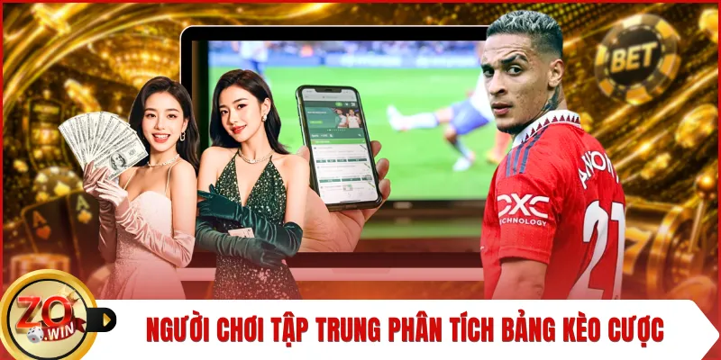 Người chơi tập trung phân tích bảng kèo cược