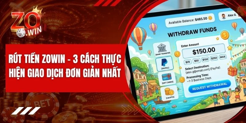 Rút Tiền ZOWIN - 3 Cách Thực Hiện Giao Dịch Đơn Giản Nhất